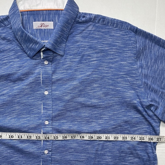 Bundle of 2 ETZO Mens 4XL Shirts Blue Gray Long Sleeve Button Down Stretch - Picture 13 of 14